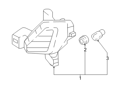 2019 Hyundai Sonata Daytime Running Lamps Bulb Diagram for 18644-28088-S