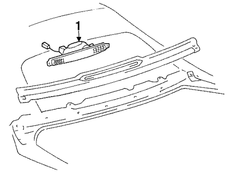 1999 Toyota Celica High Mount Lamps High Mount Lamp Diagram for 81570-0W010