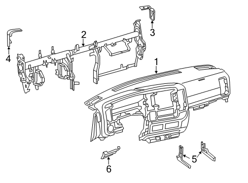2020 Nissan NV2500 Cluster & Switches, Instrument Panel Panel-Instrument Diagram for 68100-1PA0A