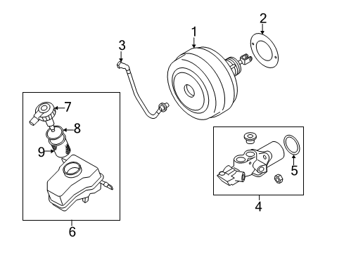 2012 BMW 128i Hydraulic System Power Brake Booster Diagram for 34332454368