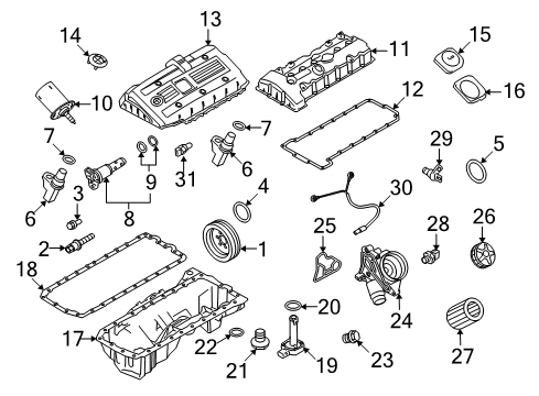 2007 BMW X3 Senders Oil Pressure Sensor Diagram for 12617549796