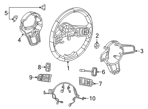 2020 Jeep Gladiator Cruise Control Switch-Speed Control Diagram for 68481677AA