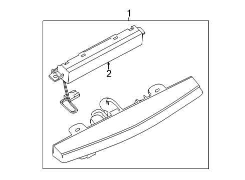 2019 Nissan Sentra High Mount Lamps Stop Lamp Assembly-High Mounting Diagram for 26590-3SG6A