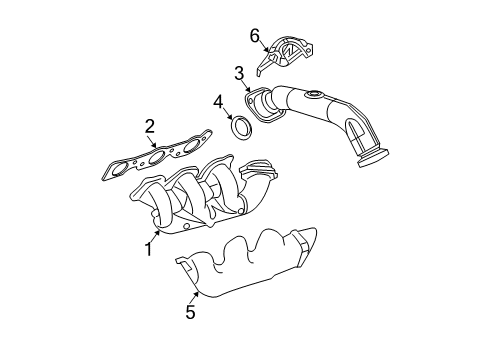 2005 Pontiac Grand Prix Exhaust Manifold Manifold Diagram for 12569054