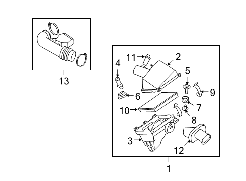 2004 Infiniti QX56 Intake Manifold Manifold Assy-Intake Diagram for 14001-7S000