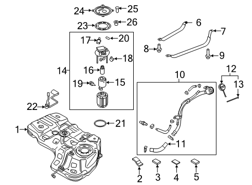 2020 Kia Sorento Fuel Supply Band Assembly-Fuel Tank Diagram for 31211C6000