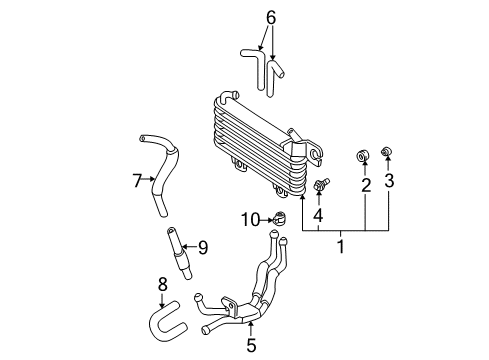 2006 Hyundai Santa Fe Trans Oil Cooler Hose Assembly-Automatic Transaxle Oil Cooling(Feed Diagram for 25420-26300