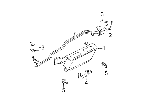 2003 Ford Expedition Trans Oil Cooler Transmission Cooler Diagram for 4L1Z-7A095-BB