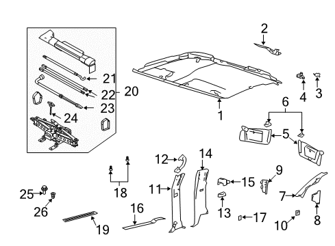 2007 Ford F-150 Interior Trim - Cab Kick Panel Trim Diagram for 4L3Z-1502344-AAA