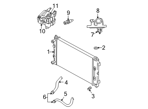 2006 Chrysler Sebring Senders Hose-Radiator Inlet Diagram for 4852507AF