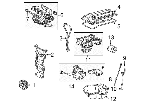 2005 Toyota Solara Intake Manifold Guide Tube Diagram for 11452-0H011