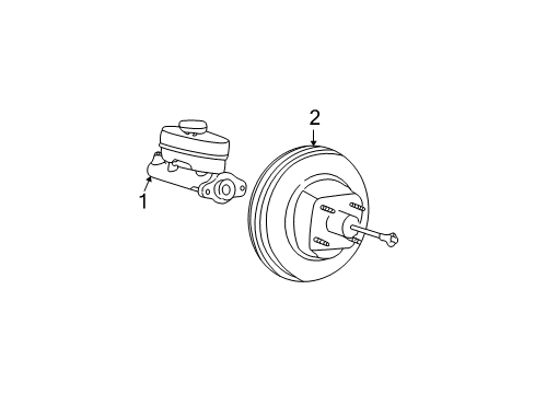 1996 Ford Explorer Hydraulic System Master Cylinder Diagram for F5TZ-2140-A