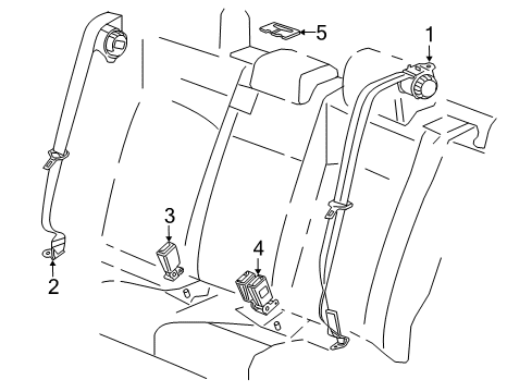 2017 Chevrolet Cruze Seat Belt Passenger Seat Belt Kit (Retractor Side) (W/ Pre-Tensioner)*Atmosphere Diagram for 19352257