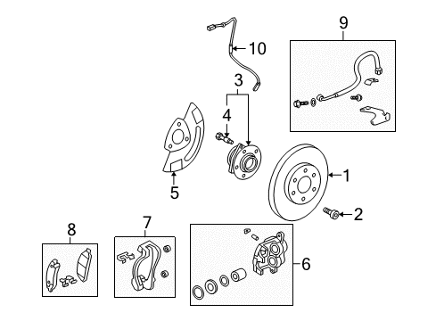 2017 Buick Enclave Anti-Lock Brakes Caliper Diagram for 21998526