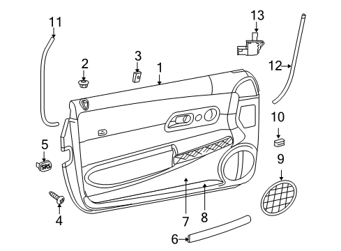 2004 Chrysler Crossfire Interior Trim - Door Switch-Door AJAR Diagram for 5135983AA