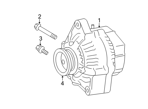 2012 Scion iQ Alternator Alternator Mount Bolt Diagram for 91511-K0840