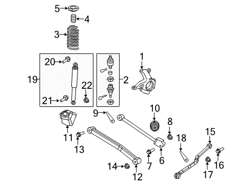 2020 Jeep Wrangler Front Suspension Components Front Coil Spring Diagram for 68253657AD