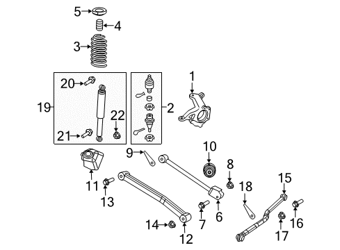 2020 Jeep Wrangler Front Suspension Components Front Coil Spring Diagram for 68250230AD