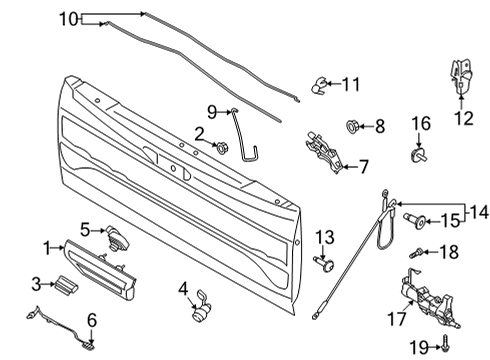 2021 Ford F-150 Parking Aid Louver Nut Diagram for -W705277-S440