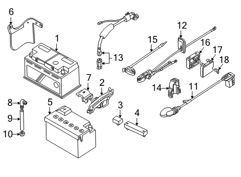2006 BMW M3 Battery Spacer Diagram for 61211350825