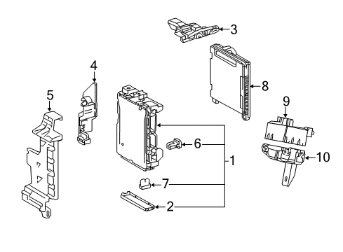 2018 Toyota Camry Fuse & Relay Multiplex Module Diagram for 89220-06480