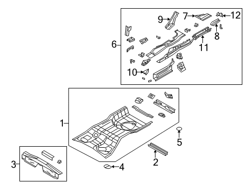 2008 Dodge Avenger Rear Body - Floor & Rails Plug-Rubber Diagram for 68083929AA
