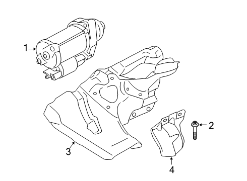 2020 BMW M760i xDrive Starter Torx Bolt Diagram for 23001222888