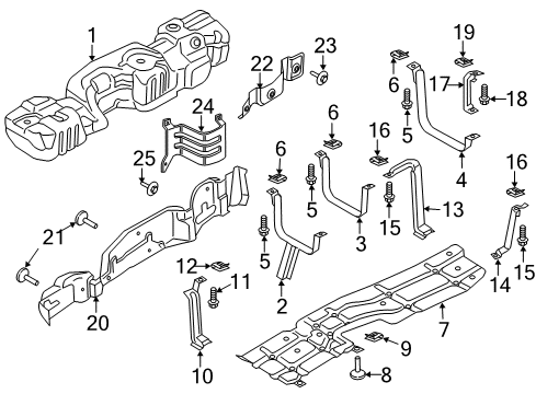 2018 Ford F-350 Super Duty Fuel Supply Fuel Pump Controller Diagram for FU5Z-9D370-B