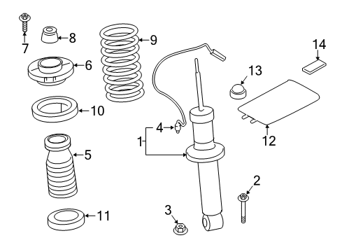 2016 BMW X4 Struts & Components - Rear Screw, Self Tapping Diagram for 33506792574