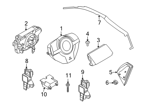 2008 Saturn Astra Air Bag Components Side Sensor Diagram for 13251078