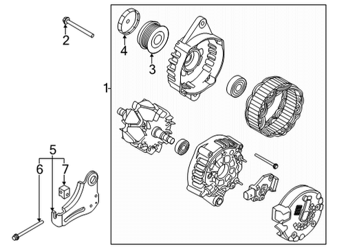 2022 Kia Seltos Alternator Cap Diagram for 3732204635
