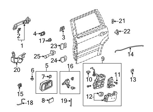 2006 Honda Pilot Front Door System Unit, Multiplex Control(Driver Side) Diagram for 38800-S9V-A31