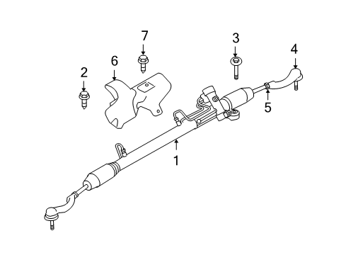 2020 Dodge Journey Steering Column & Wheel, Steering Gear & Linkage Tie Rod-Outer Diagram for 5183761AD