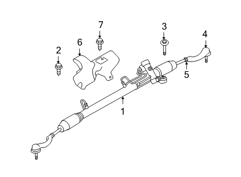 2020 Dodge Journey Steering Column & Wheel, Steering Gear & Linkage Rack And PINION Diagram for 68140631AE