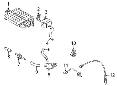 2021 Hyundai Elantra Emission Components HOSE-VAPOR Diagram for 28913-2M480