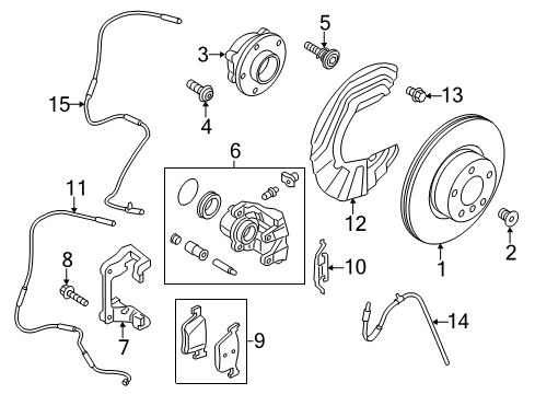 2017 BMW X4 Front Brakes Protection Plate Right Diagram for 34106787514