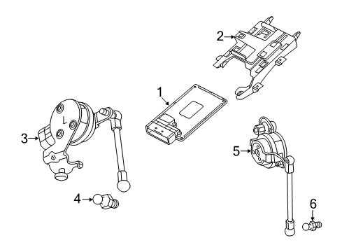 2017 Cadillac CT6 Ride Control Mount Bracket Diagram for 23241843
