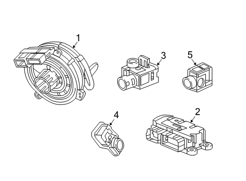 2021 GMC Canyon Air Bag Components Driver Inflator Module Diagram for 84624071