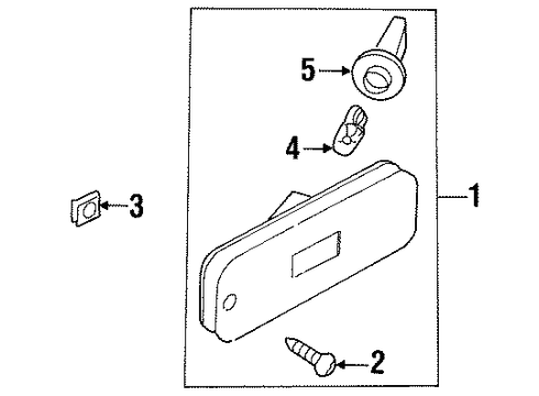 2000 Infiniti G20 Bulbs Lamp Assy-Side Flasher Diagram for B6180-62J00