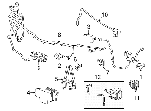 2018 Cadillac XT5 Controls - Instruments & Gauges Body Control Module Assembly Diagram for 13519672