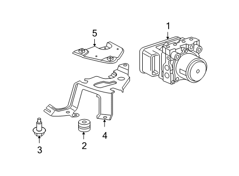 2007 Honda Civic Anti-Lock Brakes Bracket A, Modulator Diagram for 57116-SNG-000