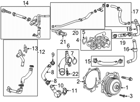 2020 GMC Sierra 1500 Turbocharger Oil Pipe Diagram for 55506206