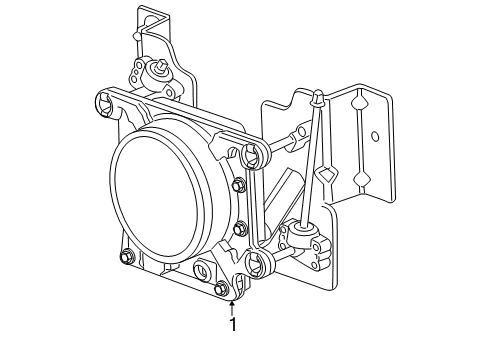 2008 Cadillac STS Cruise Control System Distance Sensor Diagram for 25836974