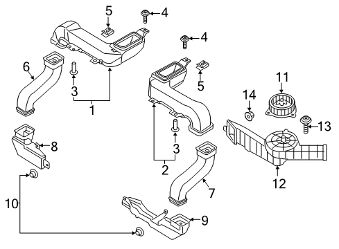 2014 Lincoln MKZ Electric Cooling Fan Extension Diagram for DG9Z-10C665-A