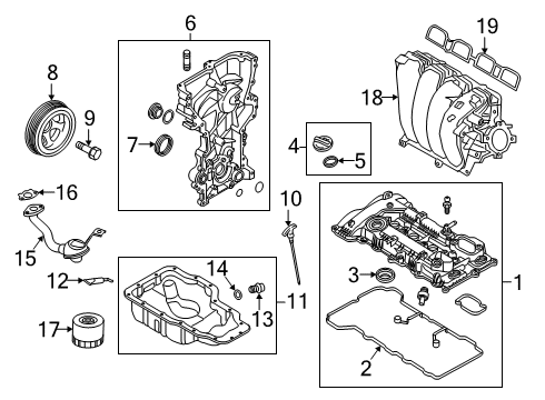 2022 Kia Forte Engine Parts MANIFOLD ASSY-INTAKE Diagram for 283102EBB0