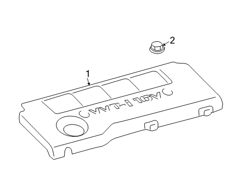 Diagram for 2009 Toyota Matrix Engine Appearance Cover 