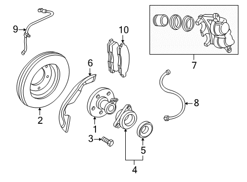 2003 Lincoln Aviator Anti-Lock Brakes Control Module Diagram for 4C5Z-2B373-CA