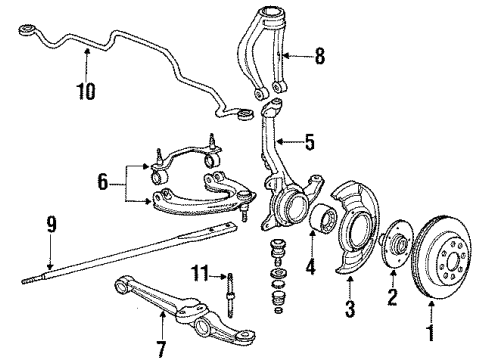 1990 Honda Civic Front Brakes Caliper Assembly, Driver Side (17Cl-14Vn) (Nissin) Diagram for 45230-SM2-023