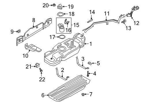 2021 Lincoln Navigator Fuel Supply Pedal Travel Sensor Diagram for FL3Z-9F836-H