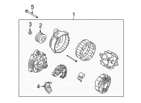 2009 Kia Borrego Alternator Generator Assembly Diagram for 373003C210